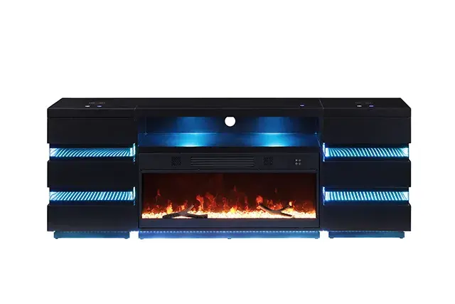 Contemporary Black TV Console (Terni) — TV Unit, view 20
