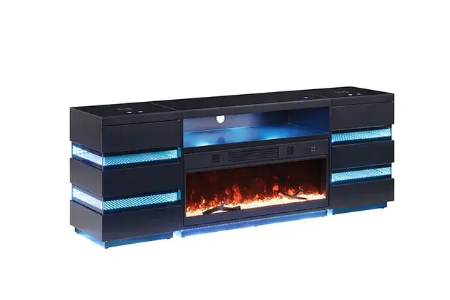 Contemporary Black TV Console (Terni) — TV Unit, view 4