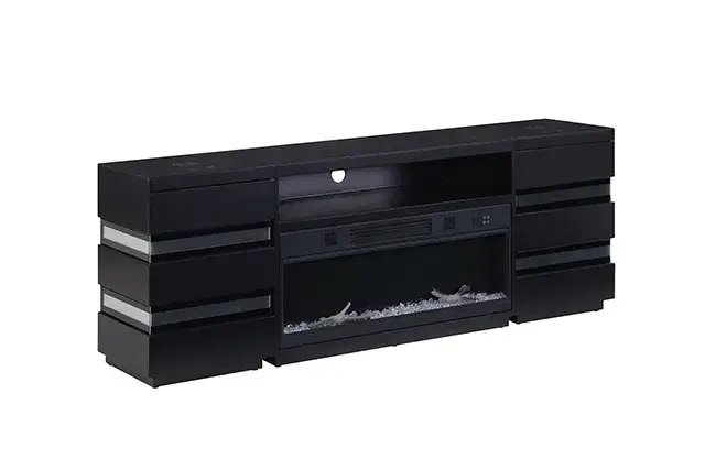 Contemporary Black TV Console (Terni) — TV Unit, view 6