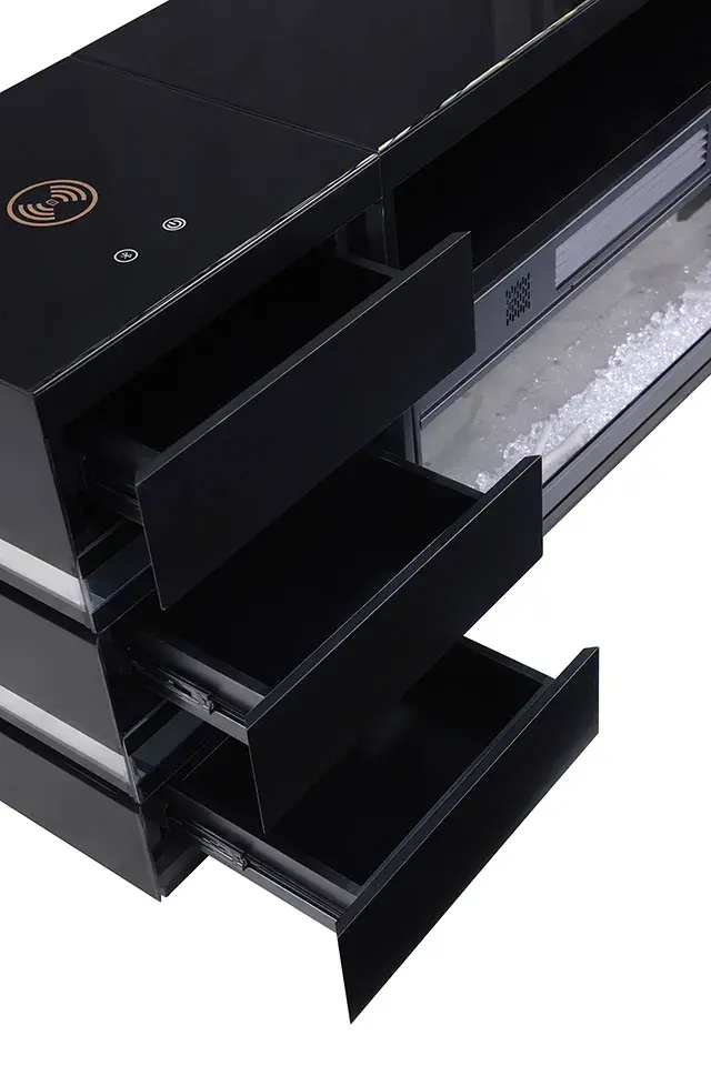 Contemporary Black TV Console (Terni) — TV Unit, view 9