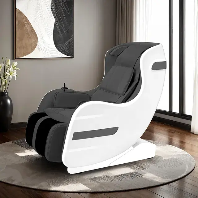 Contemporary Black/White Power Recliner — Lounge Chair, main view