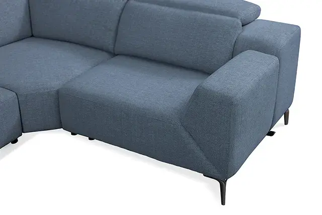 Contemporary Blue Power Reclining Sectional — Sofa, view 6