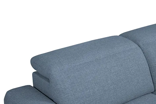 Contemporary Blue Power Reclining Sectional — Sofa, view 7