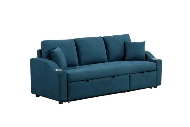 Contemporary Blue Sectional Sofa — Sofa, view 7