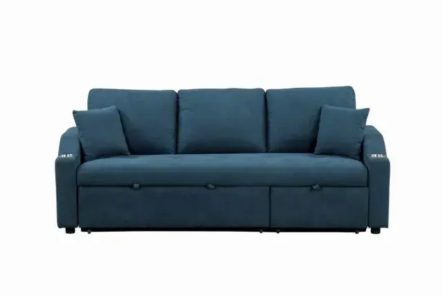 Contemporary Blue Sectional Sofa — Sofa, view 8