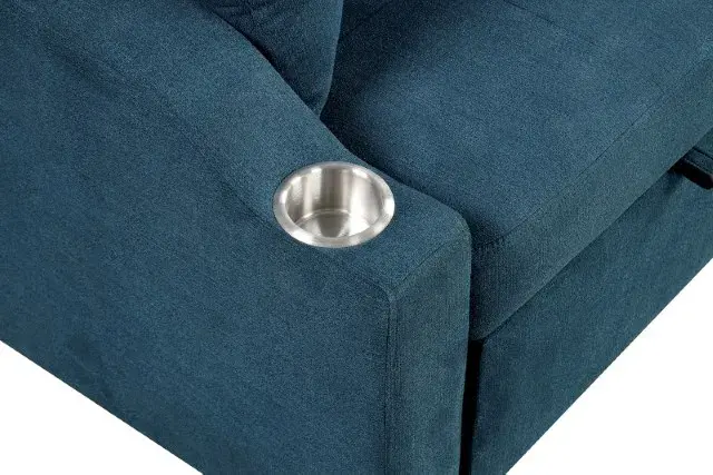 Contemporary Blue Sectional Sofa — Sofa, view 9