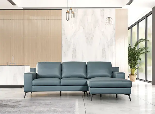 Contemporary Blue Sectional Sofa (Stordal) — Sofa, main view