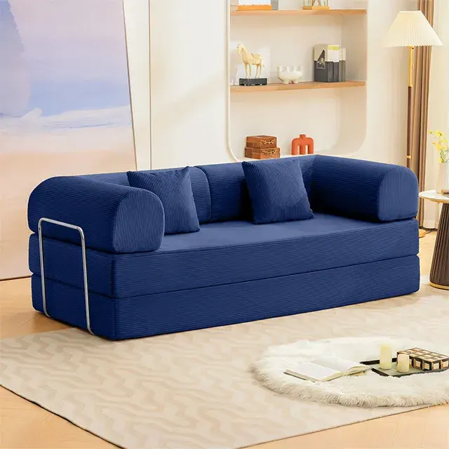 Contemporary Blue Sofa — Sofa, main view