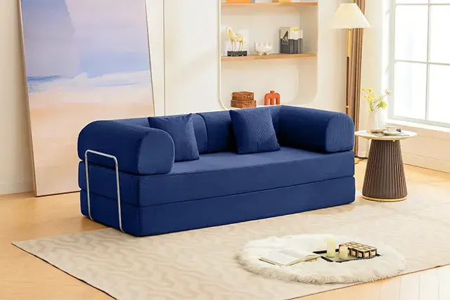 Contemporary Blue Sofa — Sofa, view 2