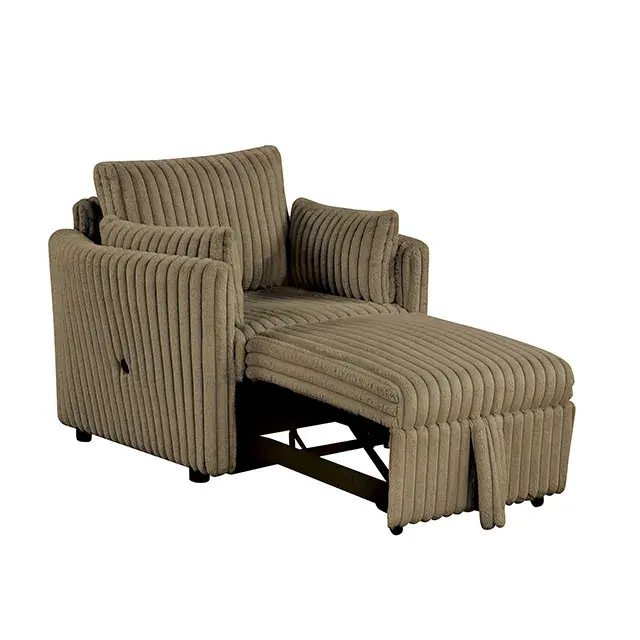 Contemporary Brown Accent Chair — Lounge Chair, view 3
