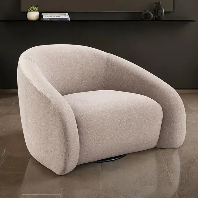 Contemporary Brown Accent Chair (Kyria) — Lounge Chair, main view