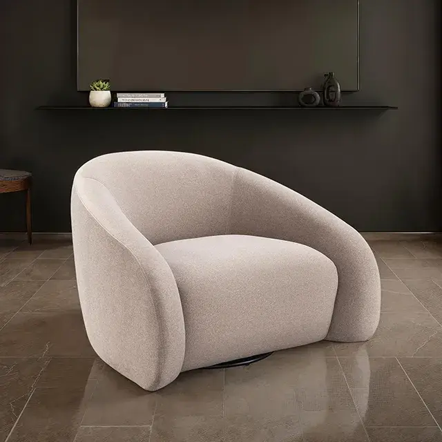 Contemporary Brown Accent Chair (Kyria) — Lounge Chair, view 2