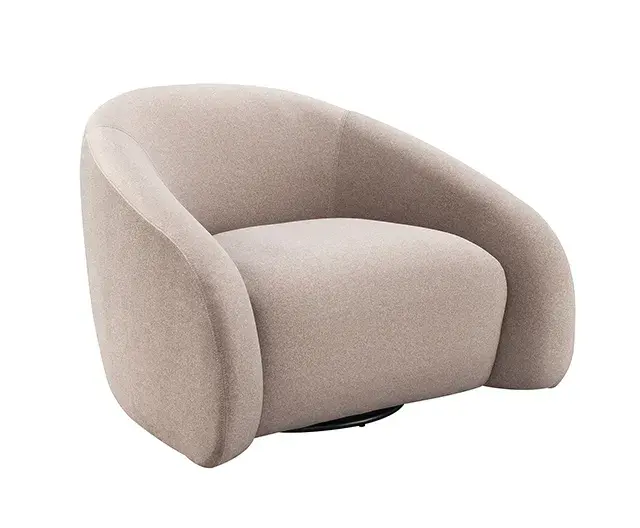 Contemporary Brown Accent Chair (Kyria) — Lounge Chair, view 3