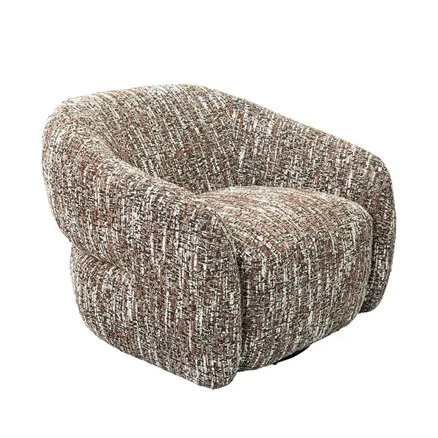 Contemporary Brown Accent Chair (Pyrena) — Lounge Chair, view 2