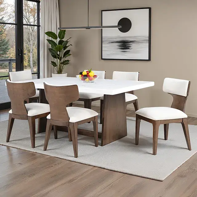 Contemporary Brown Dining Set — Dining Table, main view