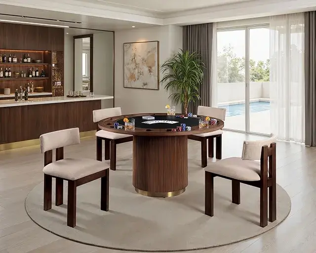 Contemporary Brown Dining Set (Frascone) — Dining Table, view 2