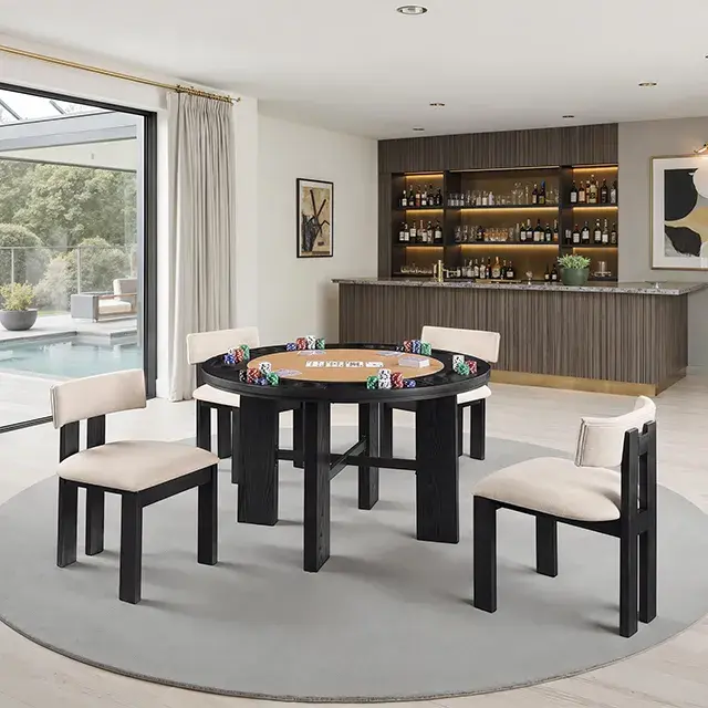 Contemporary Brown Dining Set (Gaetani) — Dining Table, main view