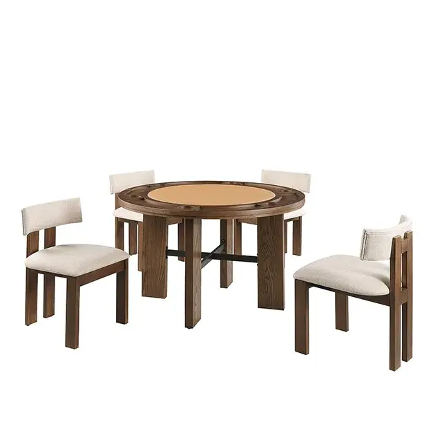 Contemporary Brown Dining Set (Gaetani) — Dining Table, view 4