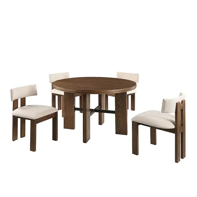 Contemporary Brown Dining Set (Gaetani) — Dining Table, view 5