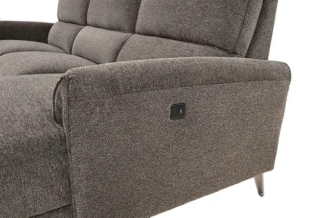 Contemporary Brown Power Reclining Sectional — Sofa, view 3