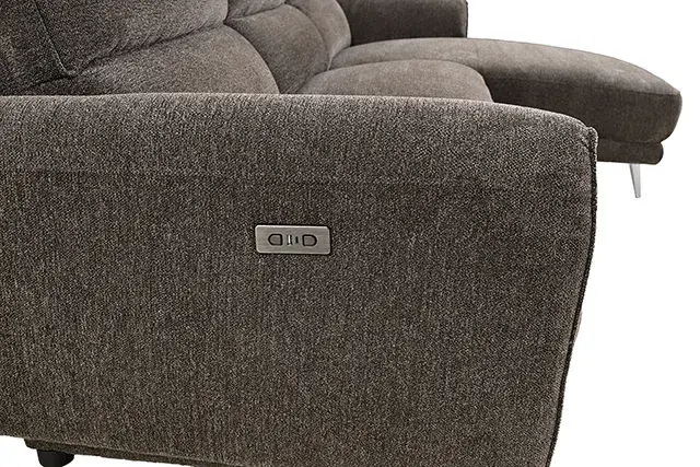 Contemporary Brown Power Reclining Sectional — Sofa, view 4