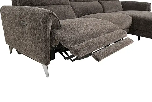 Contemporary Brown Power Reclining Sectional — Sofa, view 6