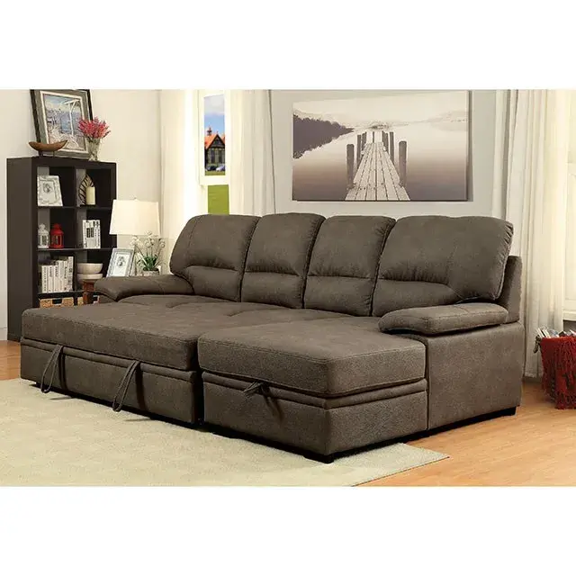 Contemporary Brown Sectional Sofa — Sofa, view 3