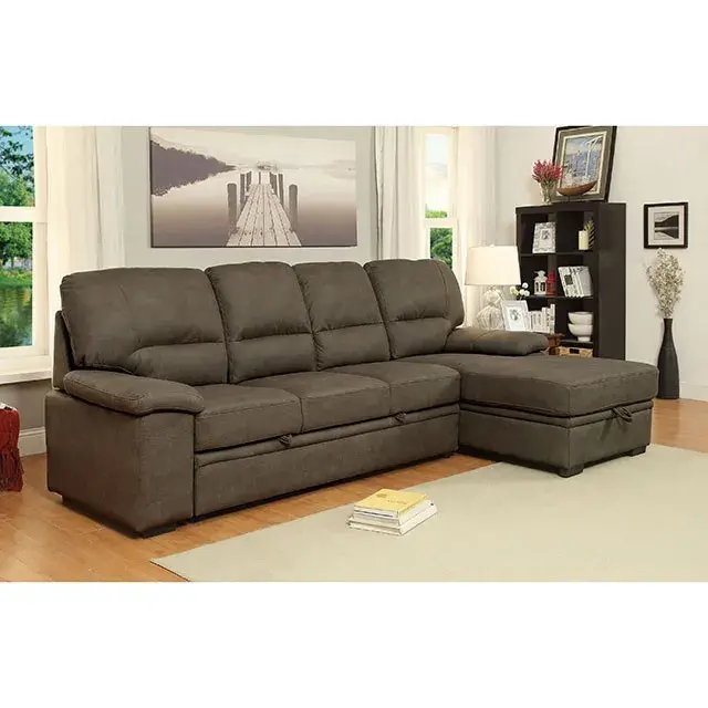 Contemporary Brown Sectional Sofa — Sofa, view 5