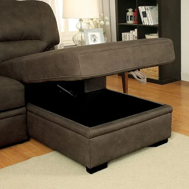 Contemporary Brown Sectional Sofa — Sofa, view 8