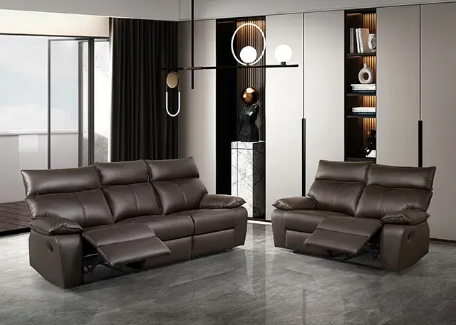 Contemporary Brown Sofa — Sofa, main view