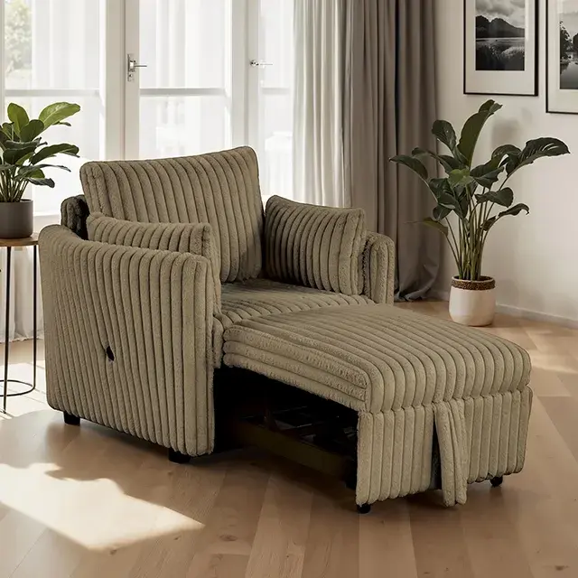 Contemporary Brown Sofa (Denholme) — Sofa, main view