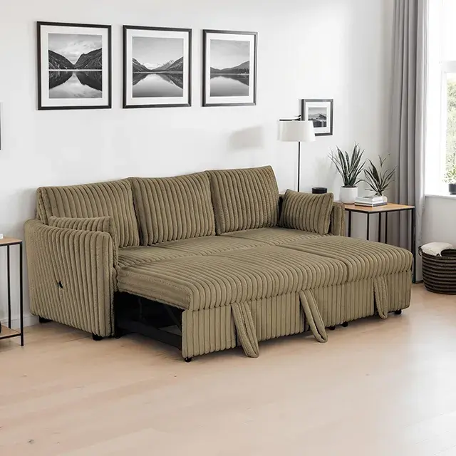 Contemporary Brown Sofa (Denholme) — Sofa, view 2