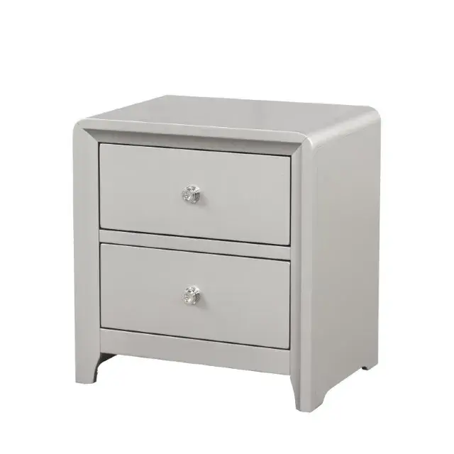 Contemporary Champagne Nightstand — Nightstand, view 2