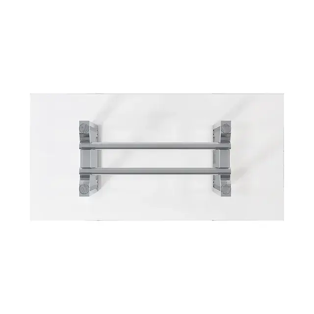 Contemporary Chrome Dining Set — Dining Table, view 4