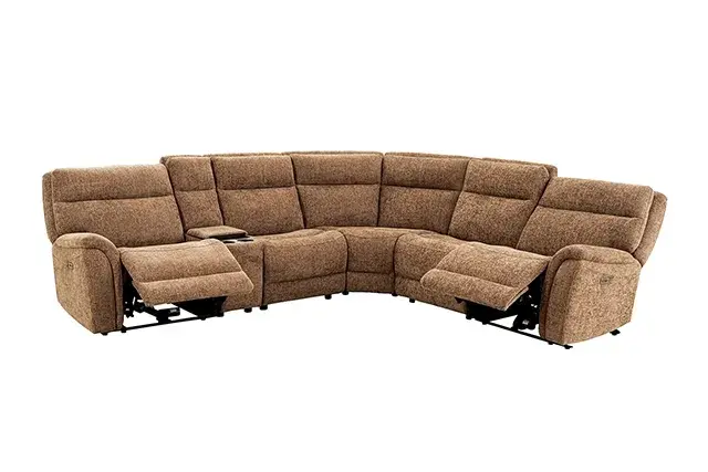 Contemporary Cypress Brown Power Reclining Sectional — Sofa, view 2