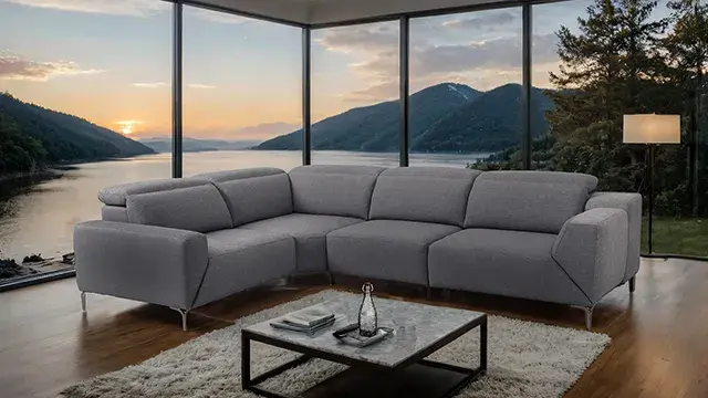 Contemporary Dark Gray Power Reclining Sectional — Sofa, view 2