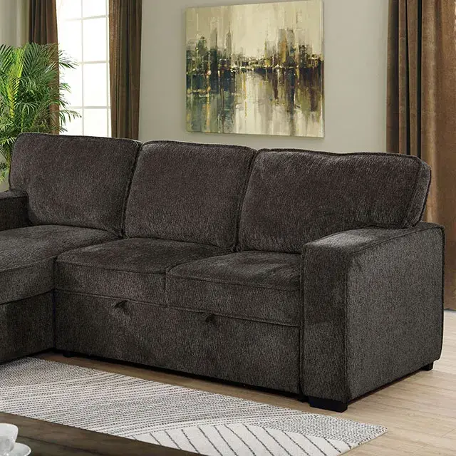 Contemporary Dark Gray Sectional Sofa — Sofa, view 3
