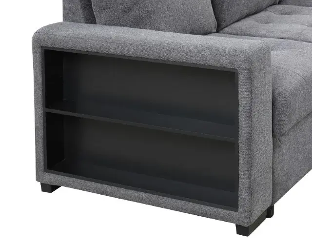 Contemporary Dark Gray Sectional Sofa (Stockwell) — Sofa, view 6