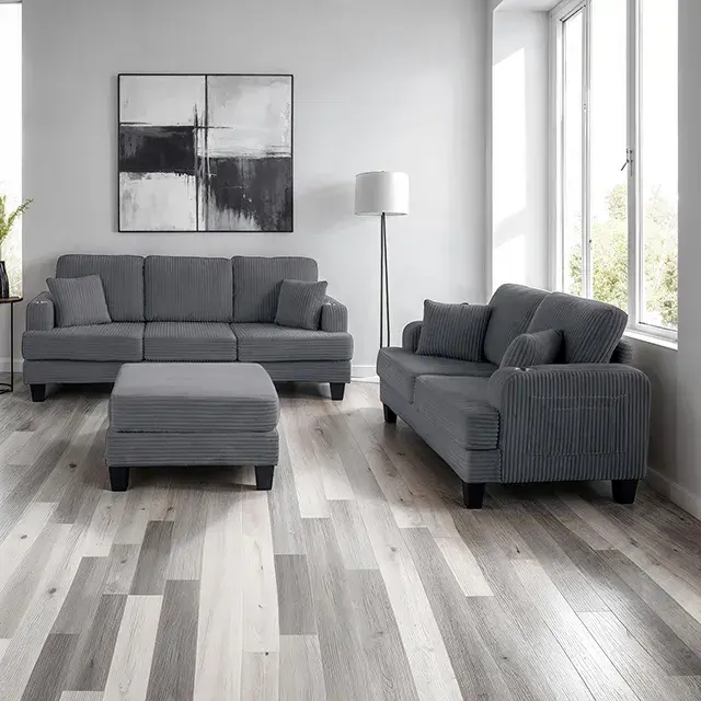 Contemporary Dark Gray Sofa — Sofa, main view