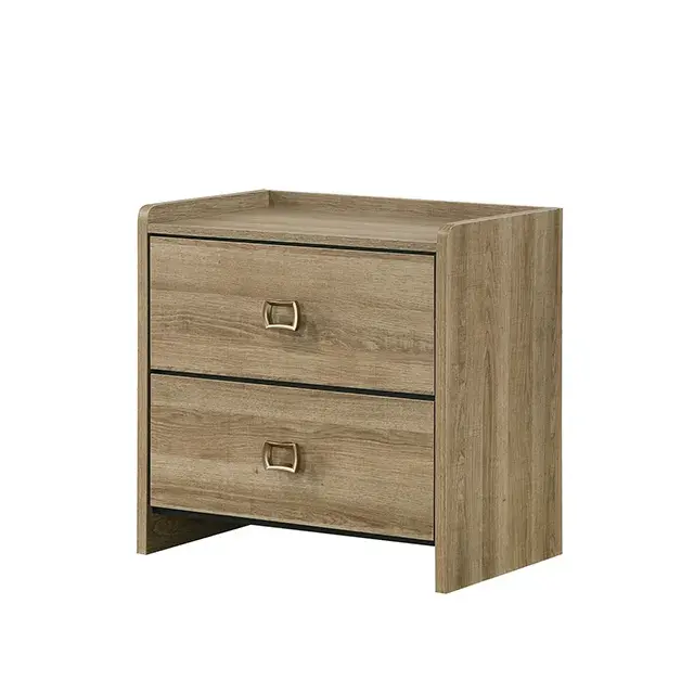 Contemporary Dusty Oak Nightstand — Nightstand, view 3