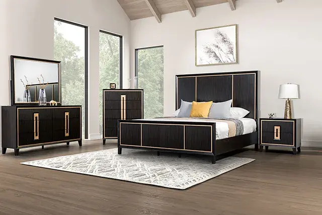 Contemporary Espresso Nightstand — Nightstand, view 3