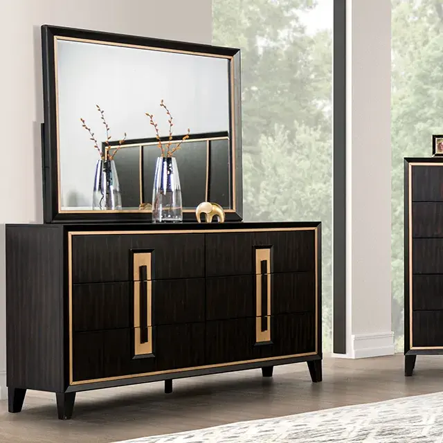 Contemporary Espresso Nightstand — Nightstand, view 4