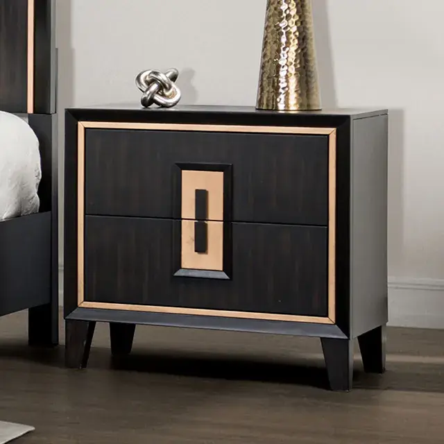 Contemporary Espresso Nightstand — Nightstand, view 7