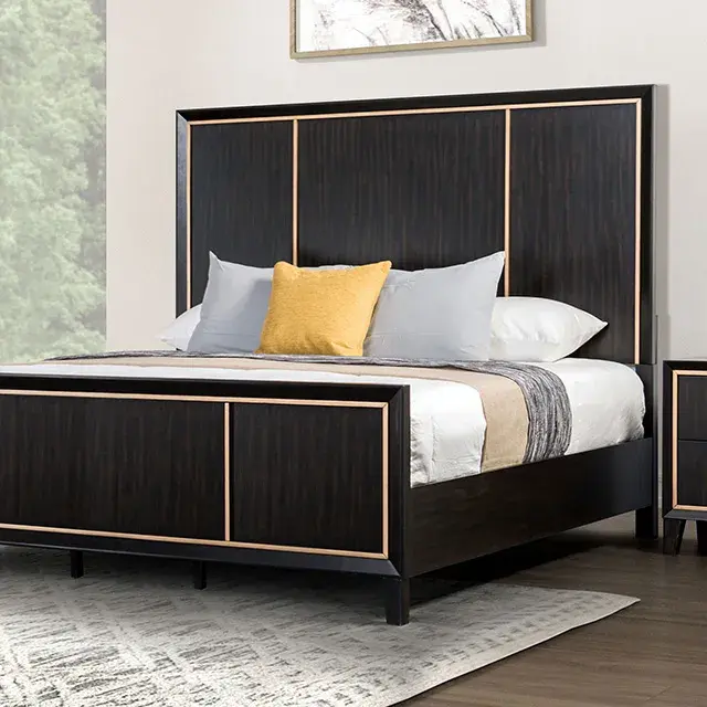 Contemporary Espresso Queen Bedroom Set — Bed Frame, main view