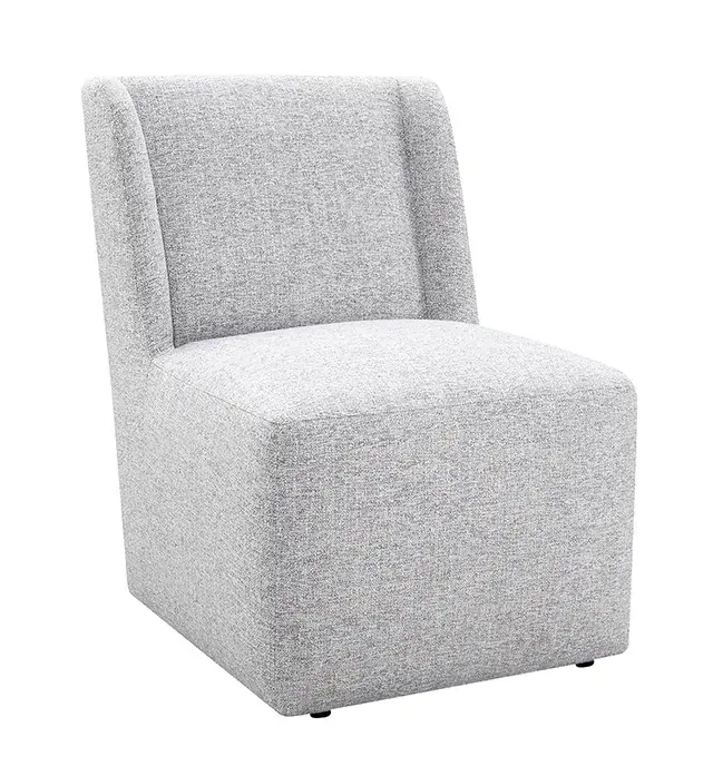 Contemporary Feather Gray Accent Chair — Lounge Chair, view 3