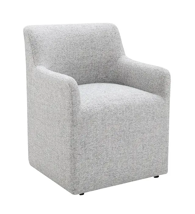 Contemporary Feather Gray Accent Chair (Fico) — Lounge Chair, view 2