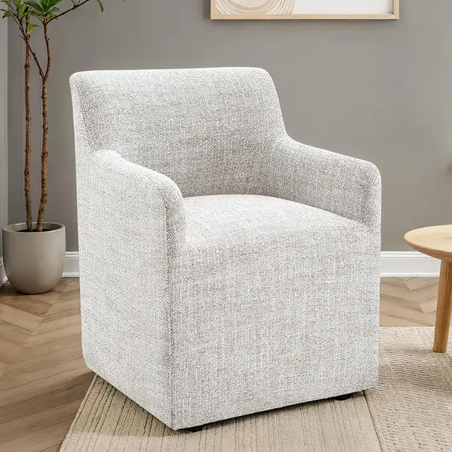 Contemporary Ginger Brown Accent Chair (Fico) — Lounge Chair, main view
