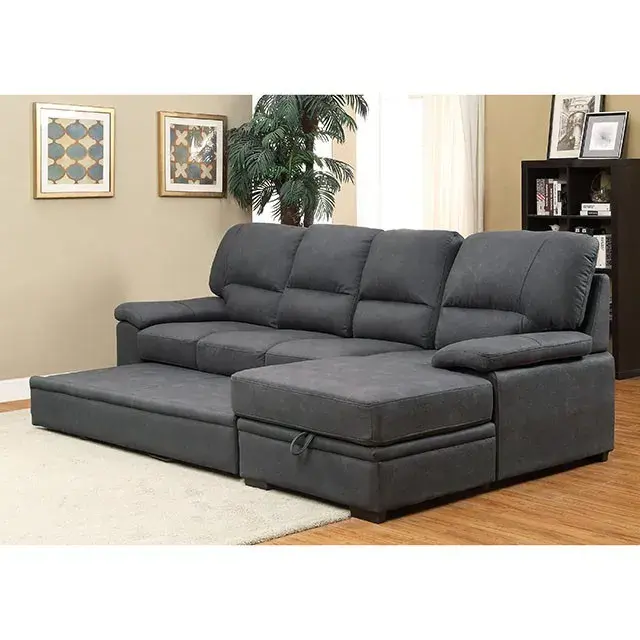 Contemporary Graphite Sectional Sofa — Sofa, view 2