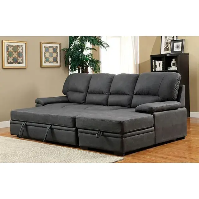 Contemporary Graphite Sectional Sofa — Sofa, view 3