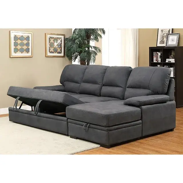 Contemporary Graphite Sectional Sofa — Sofa, view 4